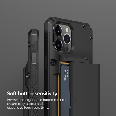Für iPhone 12 Pro Max mit [4 Karten]Premium solide Kreditkarten Slot Brieftasche für iPhone 12 Pro Max 6,7-Zoll