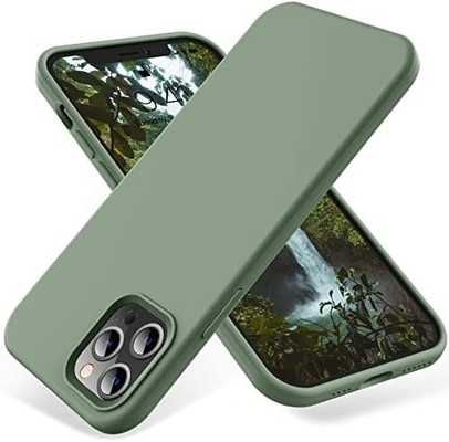 iPhone 12 Pro Max Gehäuse, Schutz militärischer Qualität, Stoßfest Silikon, Fingerabdruck- und Rutschsicherung, Telefongehäuse