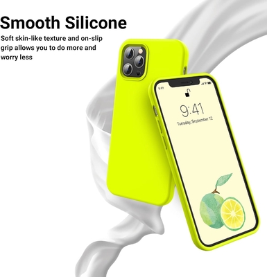 iPhone 12 Pro Max Gehäuse, Schutz militärischer Qualität, Stoßfest Silikon, Fingerabdruck- und Rutschsicherung, Telefongehäuse