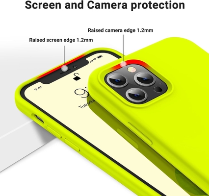 iPhone 12 Pro Max Gehäuse, Schutz militärischer Qualität, Stoßfest Silikon, Fingerabdruck- und Rutschsicherung, Telefongehäuse