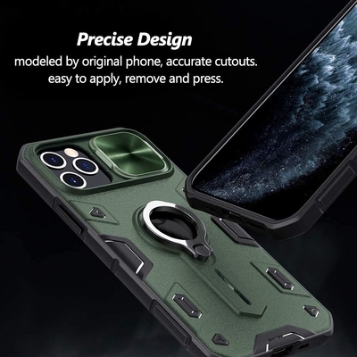 iPhone 12 Pro Max Gehäuse mit Kameraabdeckung und Kickstand, Militärschutzausrüstung,