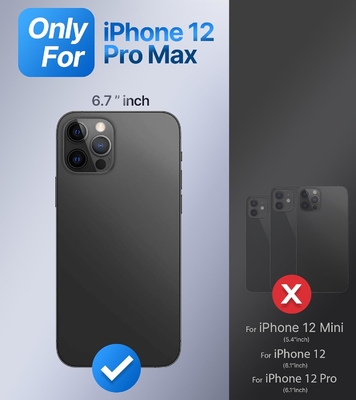 Schild für iPhone 12 Pro Max Gehäuse mit Ständer, Telefongehäuse klar mit Doppelringhalter [Verstellbar &amp; Klappbar]