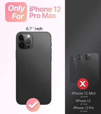iPhone 12 Pro Max Gehäuse Ring, Ölmalerei Blume bunte Retro-Blume süße lockige Wellenrahmen Frauen Mädchen Telefongehäuse