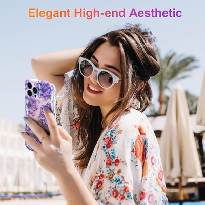 iPhone 12 Pro Max, farbenfrohe Retro-Öldruck-Laser-Glanz-Muster niedlich lockige wellige Kante exquisite Telefonkoffer
