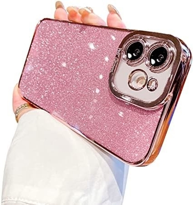 iPhone 12 Pro Max transparentes Gehäuse Design, eingebaute Glitter Luxus glänzendes Papier, Pop und schön