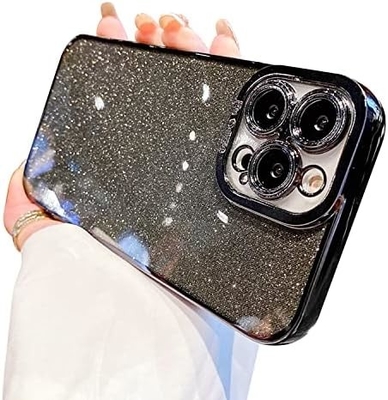 iPhone 12 Pro Max transparentes Gehäuse Design, eingebaute Glitter Luxus glänzendes Papier, Pop und schön