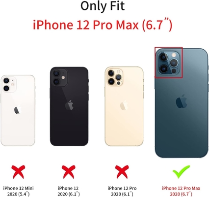 iPhone 12 Pro Max transparentes Gehäuse Design, eingebaute Glitter Luxus glänzendes Papier, Pop und schön