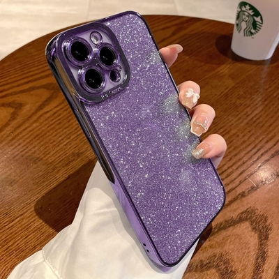 iPhone 12 Pro Max transparentes Gehäuse Design, eingebaute Glitter Luxus glänzendes Papier, Pop und schön