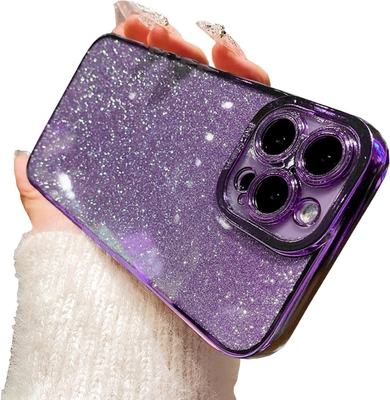 iPhone 12 Pro Max transparentes Gehäuse Design, eingebaute Glitter Luxus glänzendes Papier, Pop und schön