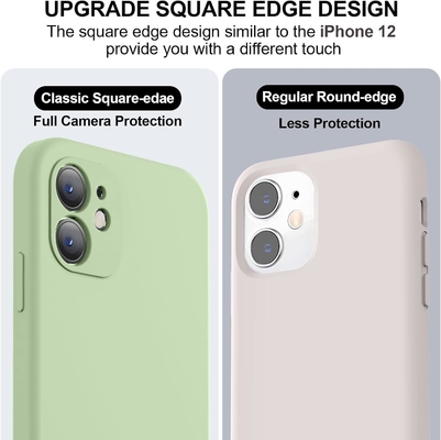 Kompatibel mit iPhone 11 Gehäuse, verbessertes flüssiges Silikon mit quadratischen Kanten