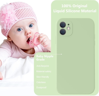 Kompatibel mit iPhone 11 Gehäuse, verbessertes flüssiges Silikon mit quadratischen Kanten