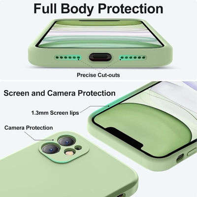 Kompatibel mit iPhone 11 Gehäuse, verbessertes flüssiges Silikon mit quadratischen Kanten