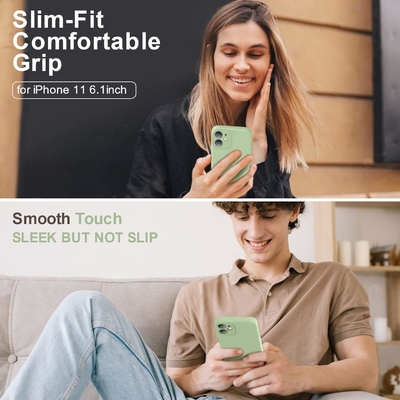 Kompatibel mit iPhone 11 Gehäuse, verbessertes flüssiges Silikon mit quadratischen Kanten
