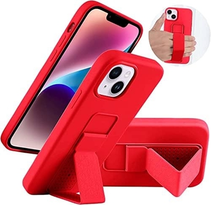 Silikon Kickstand Gehäuse kompatibel mit iPhone 11 Gehäuse (6,1 Zoll) Vertikal und Horizontal Stand Handgurt Metall Kickstand