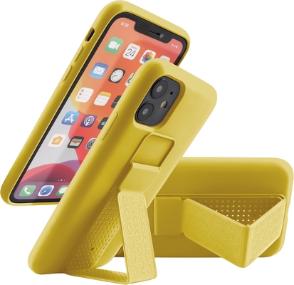 Silikon Kickstand Gehäuse kompatibel mit iPhone 11 Gehäuse (6,1 Zoll) Vertikal und Horizontal Stand Handgurt Metall Kickstand