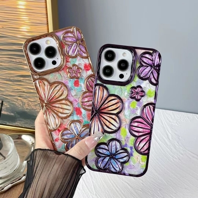 iPhone 12 Pro Max Gehäuse 6,7 Zoll,klares 3D-Blumen-Telefongehäuse für Frauen Mädchen Luxus-Floral-Gehäuse-Hüllen Ästhetisch