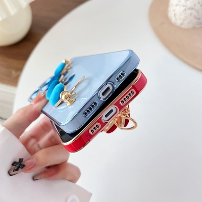für iPhone 12 Pro Max Gehäuse,Cute Plating Love Heart Handgelenk Gürtel Kette Armband Weich kompatibel mit