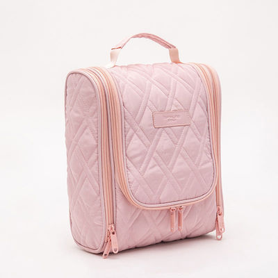 Handwäsche Portable Make-up Bag geräumige leichte kosmetische Aufbewahrung mit verstellbaren Trennwänden und sicherem Reißverschluss