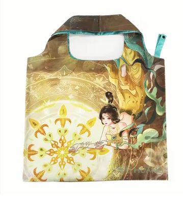 Großhandel mit RPET-Recycling-Polyester, langlebige große Einkaufstüten, wiederverwendbare Lebensmittel-Taschen