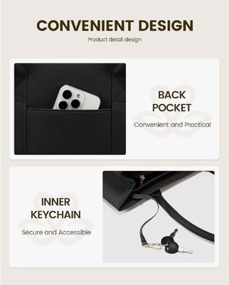 Laptop Bag for Women, Computer Work Tote Bag, Business Shoulder Handbag, Office Briefcase for Gift, Travel, Teacher