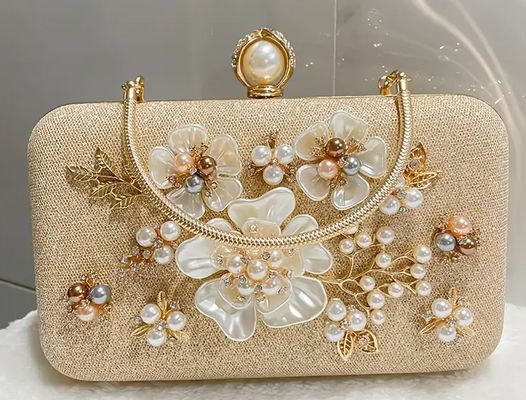 Red Evening Clutch Handbag No Pattern Style for Sophisticated Occasions