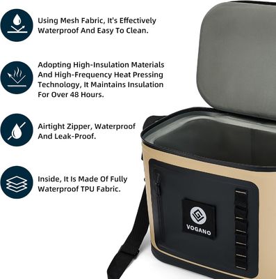 Multi-Szenario wasserdichte Kühltasche mit auslaufsicherer TPU-Konstruktion, 24 Stunden Eisretention und bequemen verstellbaren Trägern für vielseitigen Einsatz