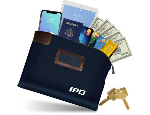 Waterproof Cash Bag with Lock and 2 Keys, 11 x 8.6 Inches, Canvas Documents Bag, Money Bank Deposit Bag with Zipper, Durable Leatherette Money Cash Coin Check Wallet Pouch for Men & Women