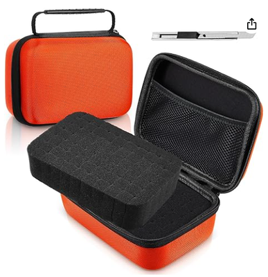 EVA Hartschalenkoffer mit anpassbarem Schaumstoff, 28 x 19,8 x 10,9 cm, schützender EVA-Tragekoffer, stoßfest für Outdoor, für Kameras, digitale Produkte, elektronische Instrumente mit Messer