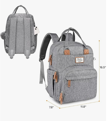 Baby Diaper Bag Backpack with Changing Pad, Waterproof | Baby Shower Gifts, Travel Baby Bags for Mom Dad Girl Boy, Insulated Bottle Holders, Pacifier Case, Large Capacity