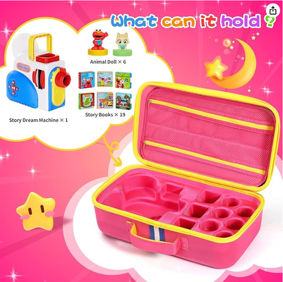 Hartschalenkoffer passend für Little Tikes Story Dream Machine Bücher Starter Set, Großer schützender Reisebehälter für Gute-Nacht-Geschichten Audio-Spiel Real for Littles Charakterkollektion, (Nur Box)
