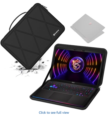 Harte EVA-Schutzhülle für 16 Zoll MSI Raider GE68 HX 14V | Kompatibel für 16 Zoll MSI Raider GE68 HX 14V, MSI Vector 16 HX A14V/A13V, Anti-Schock-Hülle für Notebook