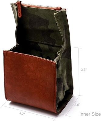 CANPIS Spiegellose Kamera, Leder Kleine Kamera Tasche Objektiv Tasche, Fotografie Reisetasche, Outdoor Carry-on-Speicher Tasche