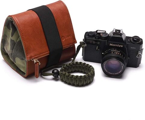CANPIS Spiegellose Kamera, Leder Kleine Kamera Tasche Objektiv Tasche, Fotografie Reisetasche, Outdoor Carry-on-Speicher Tasche