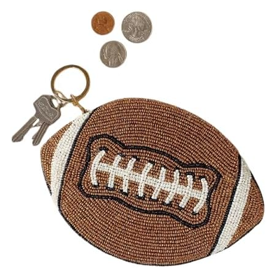 Beaded Coin Purse Change Zipper Pouch Wallet Softball ♪ Handgefertigte Perlenarbeit, Kompaktorganisierer, Bargeldhalter, Kartenlager, Make-up-Tasche, Geschenkzubehör, Alltagsgegenstand