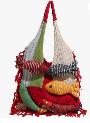 Bohemian style travel handbag for women large-capacity woven bag vacation beach seaside tote bag crochet purse