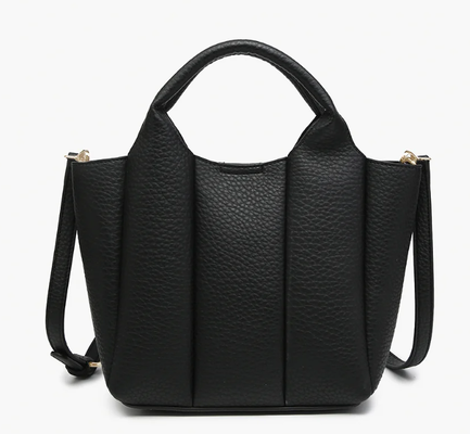 Funktionale Rucksacktasche aus veganem Leder mit sicherem Reißverschluss oben, Innentasche mit Reißverschluss, zwei Steckfächern und langem, verstellbarem Riemen für den Alltag