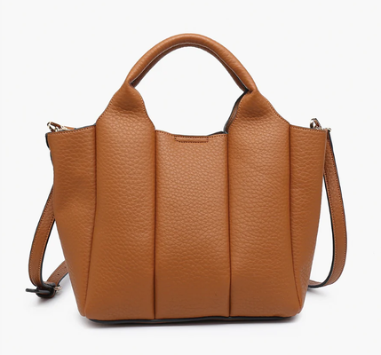 Funktionale Rucksacktasche aus veganem Leder mit sicherem Reißverschluss oben, Innentasche mit Reißverschluss, zwei Steckfächern und langem, verstellbarem Riemen für den Alltag