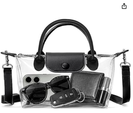 Offene Tasche für Frauen, für das Stadion zugelassene Crossbody-Handtaschen, Stadiumtasche für Konzerte und Sportveranstaltungen