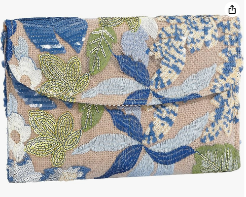 Broderie Sequin Perlen Tasche Blumen Perlen Kupplung Blume Abendtasche Kupplung Taschen für Frauen