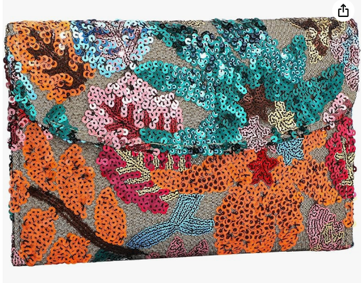 Broderie Sequin Perlen Tasche Blumen Perlen Kupplung Blume Abendtasche Kupplung Taschen für Frauen