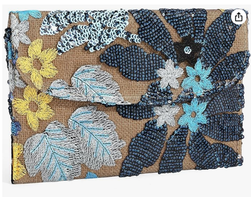 Broderie Sequin Perlen Tasche Blumen Perlen Kupplung Blume Abendtasche Kupplung Taschen für Frauen