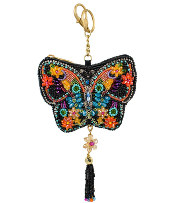Flight of Fancy Münze Handtasche Schlüsselring und leicht zu öffnen Abzug Haken Perlen Münze kleine Taschen