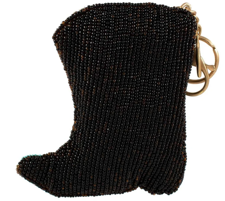 Kickin'Around Coin PurseSoft rosa Perlen Münze Tasche mit glitzernder Goldkrone Reißverschluss leicht offener Auslöser Haken Schlüsselring und Kreditkarte passend Kompaktes Design