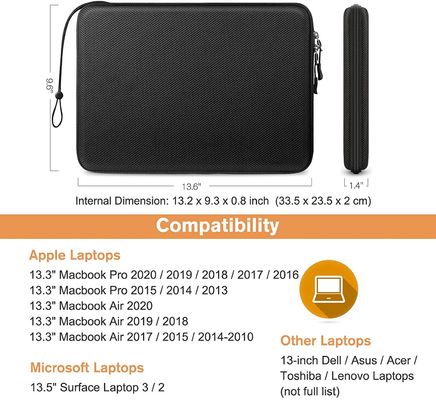 Wasser beständiges 13&quot; Polyester-Oberfläche EVA Laptop Protective Cases 1680d
