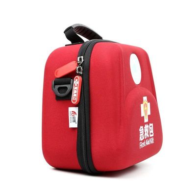 Medizinische Erste-Hilfe-Tasche, tragbare EVA-Tragetasche mit anpassbaren Netzfächern und elastischen Gurten zur Organisation