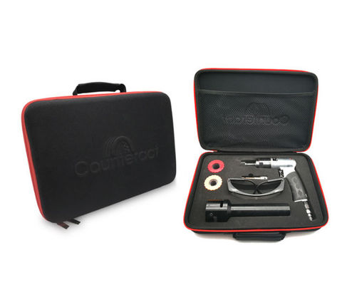 Schwarzes Polyester-EVA Hard Shell Case Hand-tragender Gummiflecken der Farbe900d