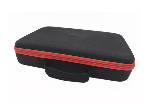 Schwarzes Polyester-EVA Hard Shell Case Hand-tragender Gummiflecken der Farbe900d