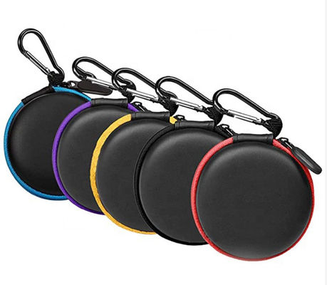 Farben ODM fünf machen EVA Earphone Storage Case Fabric-Futter Reißverschluss zu
