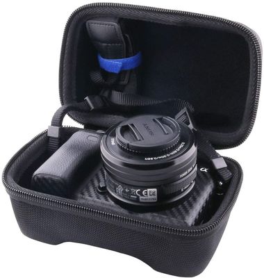 Stoßsichere EVA Camera Lens Storage Case Coral Fleece Lining Debossing Logo