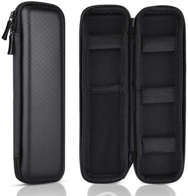 Schwarzes PU-Leder Polyester 3D EVA Hard Case Pencil Pouch 1800D